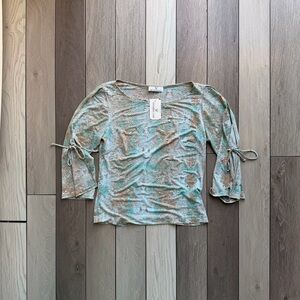 Windsor Women’s Y2K Vintage Snake Print Blouse | Size: Medium